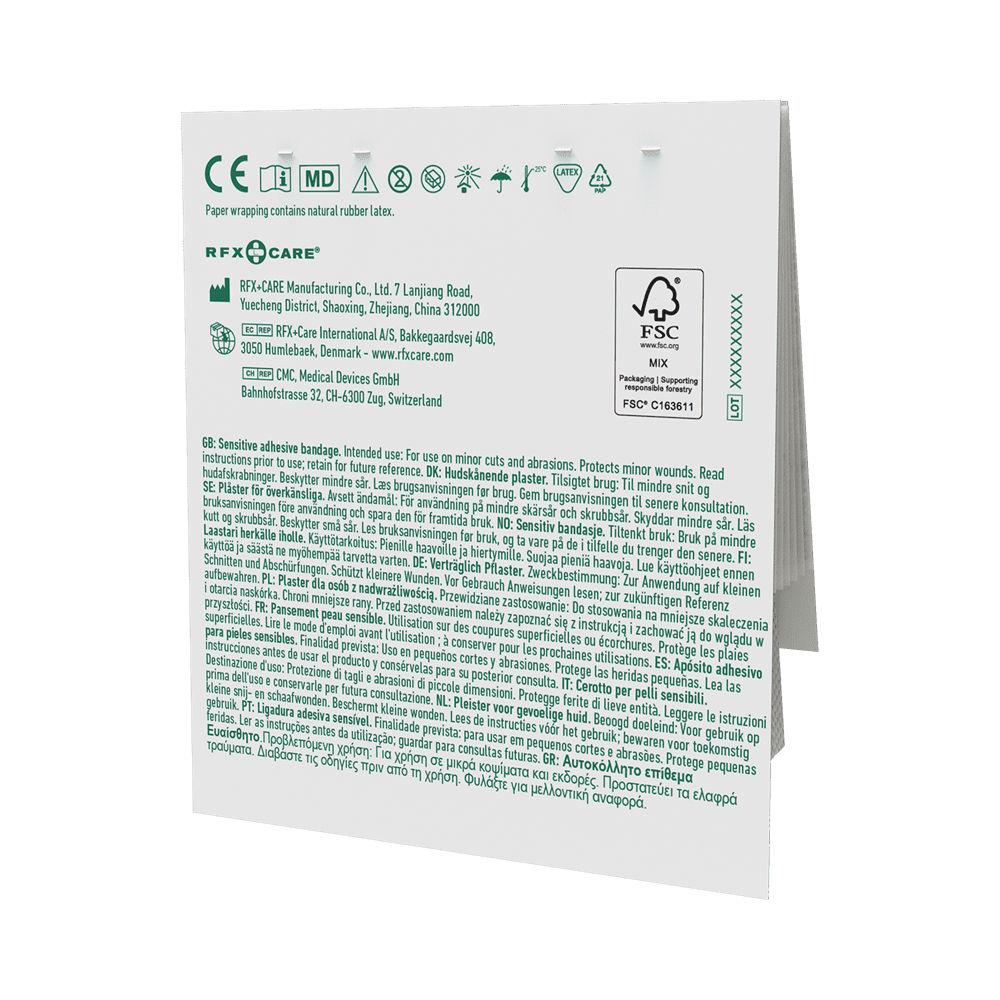 SENSITIVE PLASTER 6 PACK REFILL 7 4 700113 back