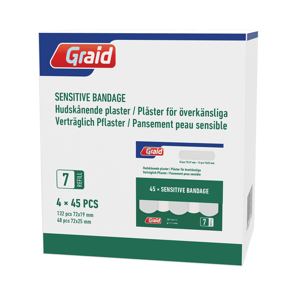 SENSITIVE PLASTER 6 PACK REFILL 7 6 700113 salesbox front th